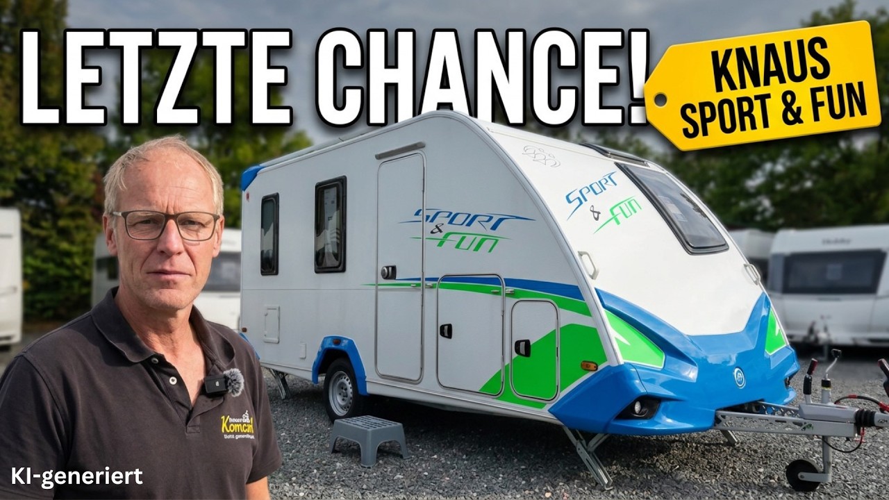 Knaus Sport & Fun 480 QL: Letzte Chance für Sport-Wohnwagen & Motorrad-Garage - Caravan Brandl Stuhr