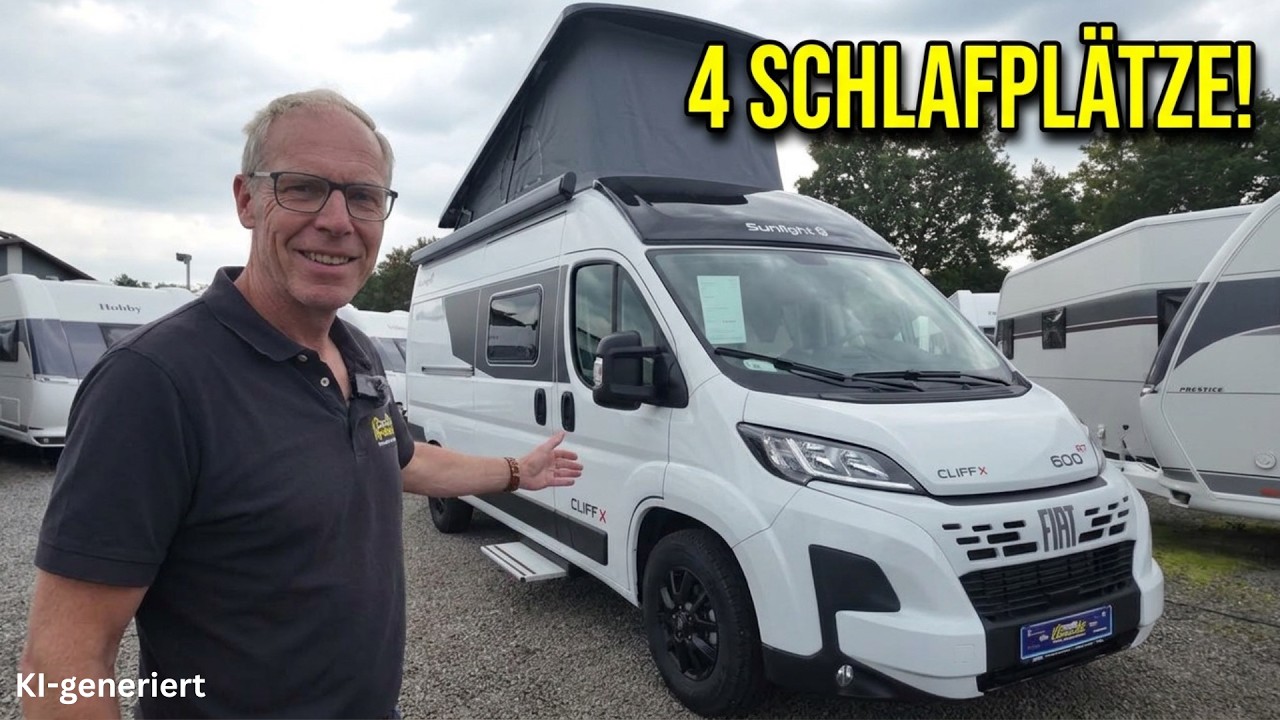 Sunlight Cliff X 600: Van mit Schlafdach & 4 Schlafplätzen im Check - Caravan Brandl Bremen